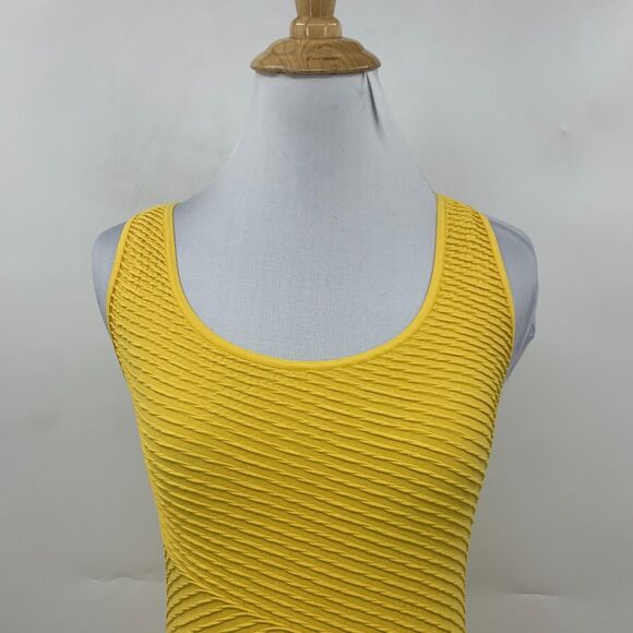 Bebe Bodycon Dress Womens PS Petite Small Sunflower Textured Cutout Back Fitted - Picture 3 of 14